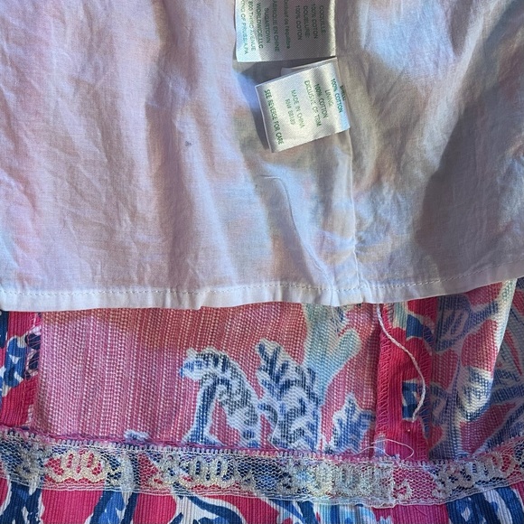 Lilly Pulitzer Cathy Capri Pink Samba Coral Palm Beach Coastal Shift Dress Sz 12 - Picture 5 of 10